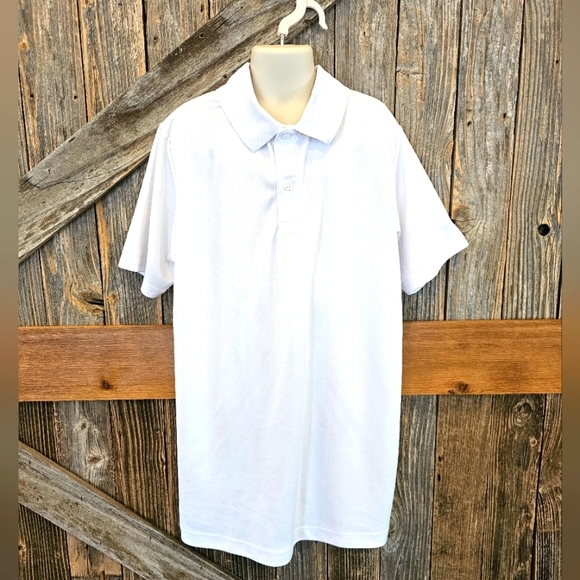 Nautica Other - White nautica polo school uniform shirt Short Sleeve Performance Feel 14/16 L